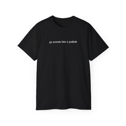 Loose Fit Round Neck Printed T-Shirt Black | Unisex Casual Tee
