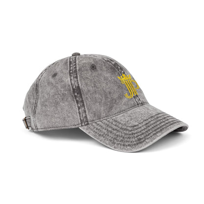 Vintage Embroidered Crown Monogram Cap | Washed Cotton Twill
