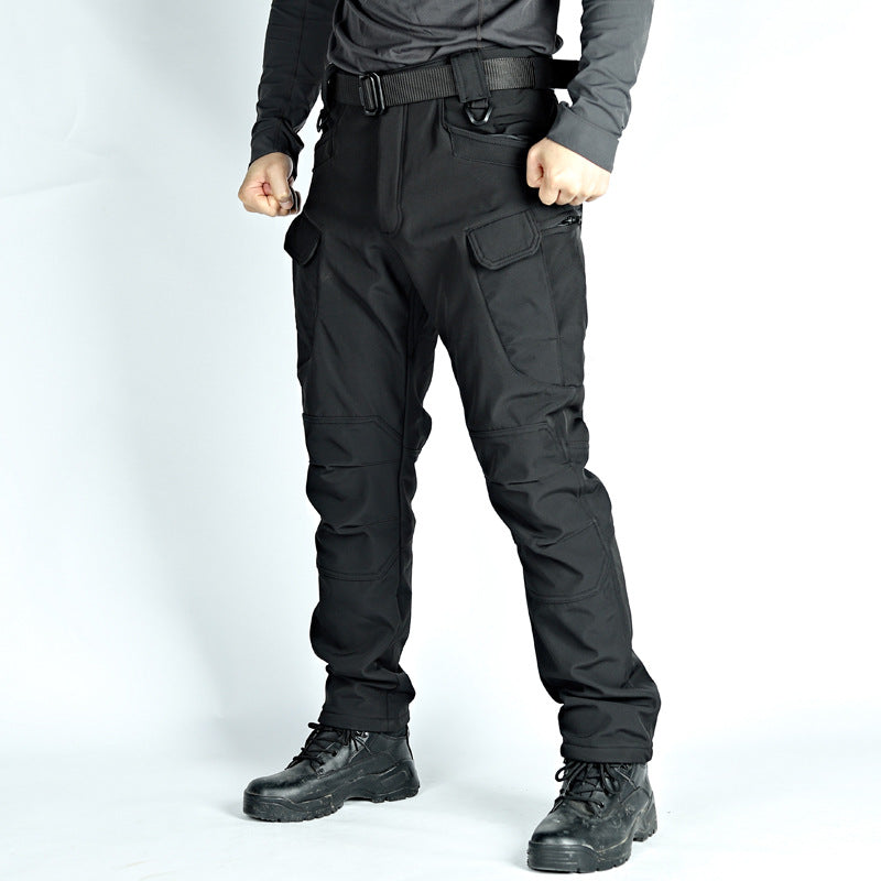 Men's Fleece-Lined Tactical Soft Shell Trousers | Waterproof Winter Pants