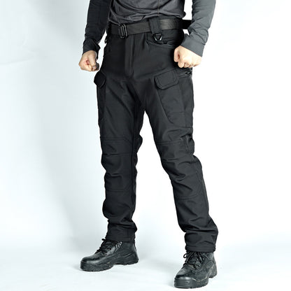 Men's Fleece-Lined Tactical Soft Shell Trousers | Waterproof Winter Pants