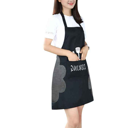 Waterproof Sleeveless Kitchen Apron – Coral Velvet Lined Cooking Apron