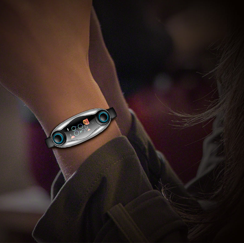 2-in-1 Bluetooth Headset Smartwatch Bracelet – Step Counter & Calls