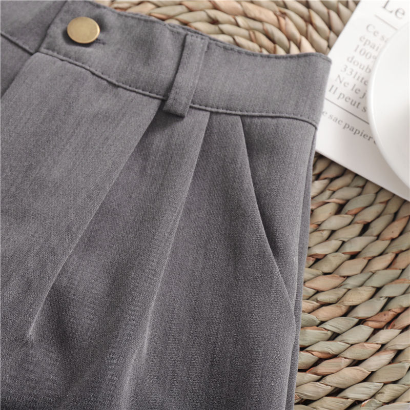 Wide Leg Cotton Casual Shorts | High Waist | Khaki, Gray, Black