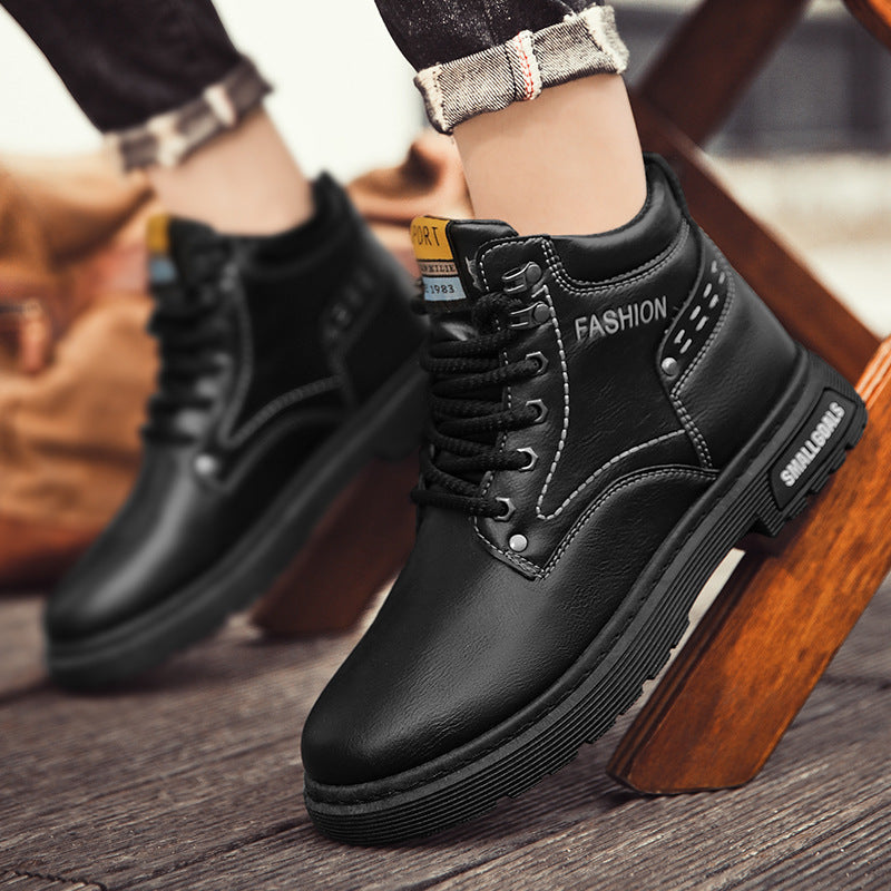 Men's Retro Low-Heel Martin Boots | British Style