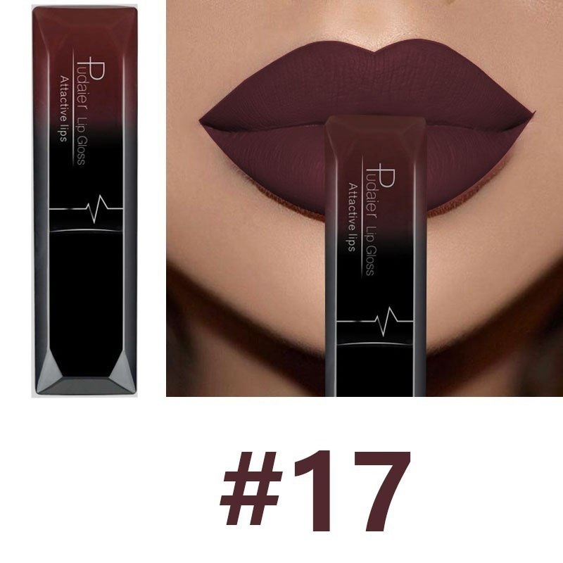 Matte Liquid Lip Gloss – Waterproof Long-Lasting 8ml, 21 Shades