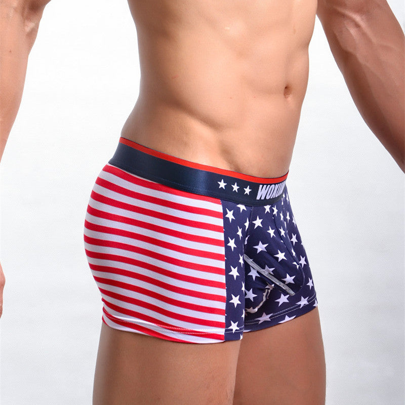 Men's American Flag Boxer Shorts – Cotton-Spandex Stretch Trunks
