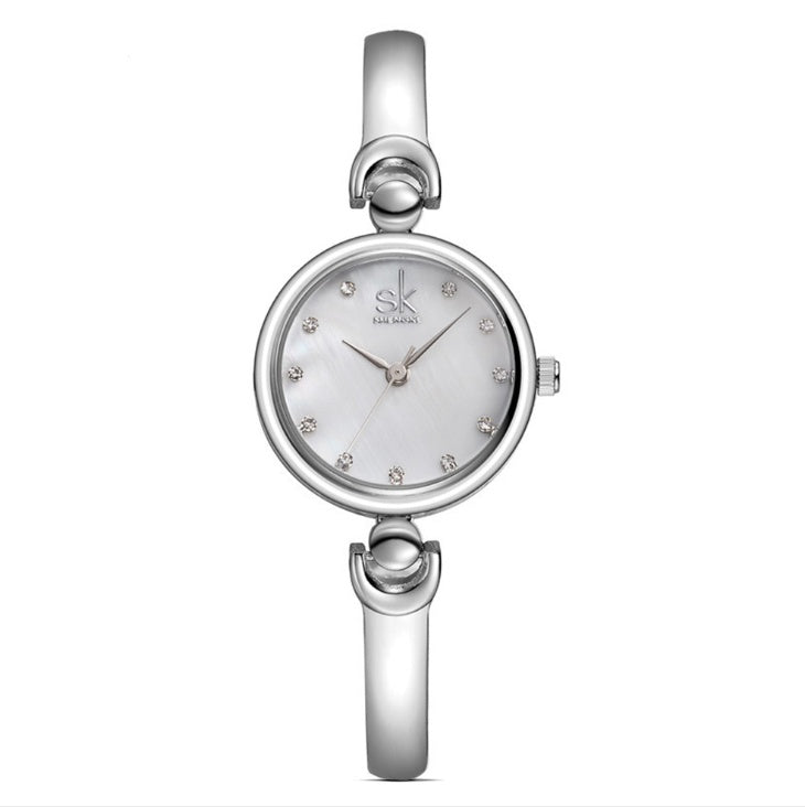 Women's Rhinestone Quartz Wristwatch | Diamond-Set Dial Alloy Watch in 5 Colours
