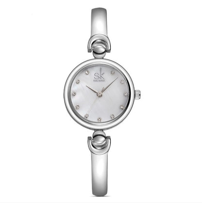 Women's Rhinestone Quartz Wristwatch | Diamond-Set Dial Alloy Watch in 5 Colours