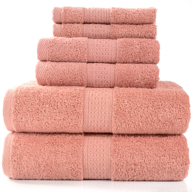 Pure Cotton 6-Piece Towel Set | Bath, Hand & Face Cloths