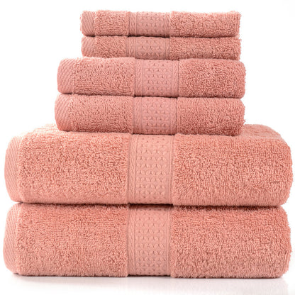 Pure Cotton 6-Piece Towel Set | Bath, Hand & Face Cloths