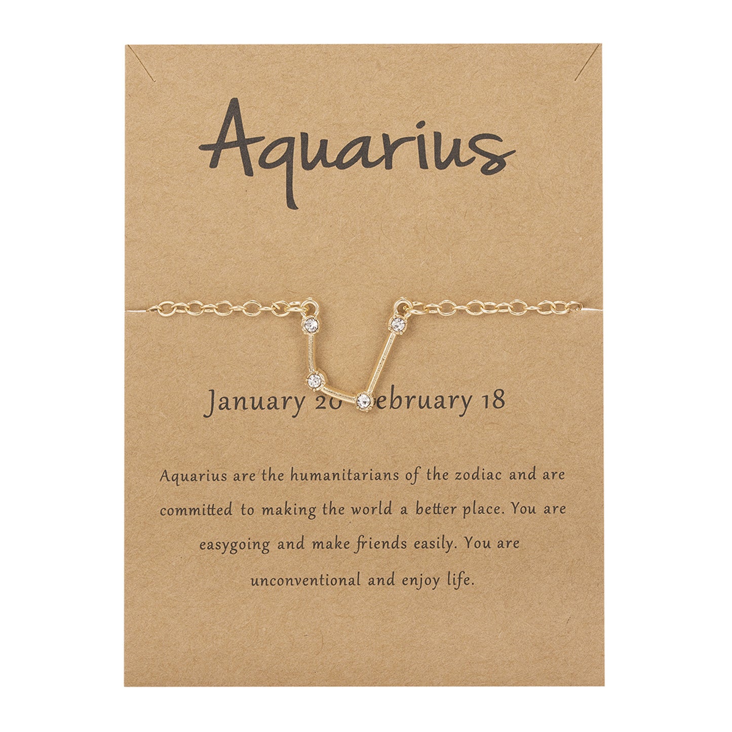 Zodiac Star Sign Gold-Plated Chain Bracelet | All 12 Signs