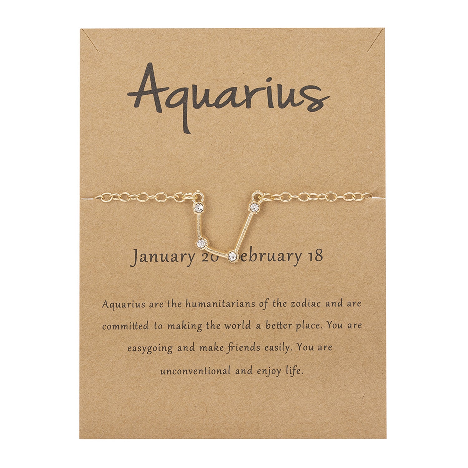 Zodiac Star Sign Gold-Plated Chain Bracelet | All 12 Signs