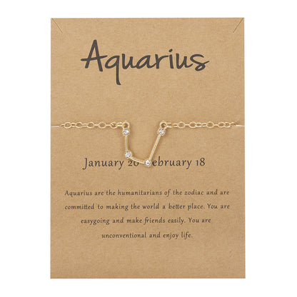 Zodiac Star Sign Gold-Plated Chain Bracelet | All 12 Signs