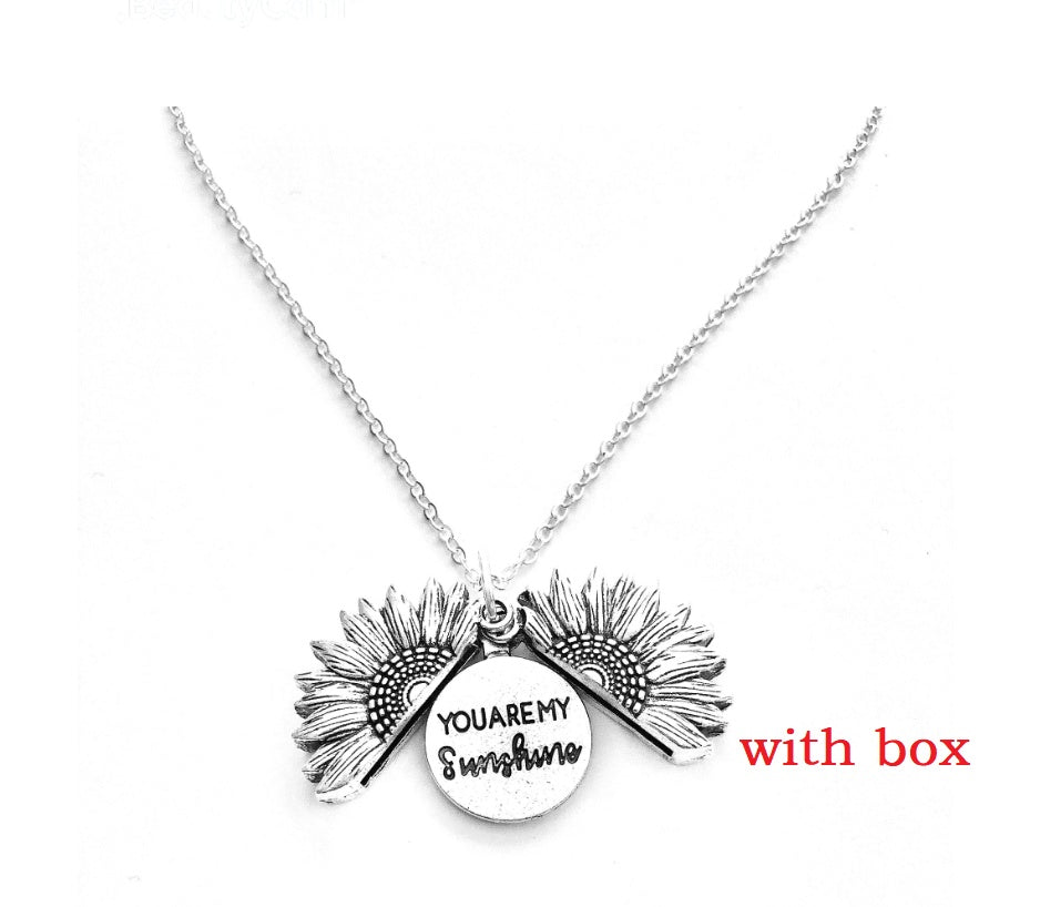 Sunflower Pendant Necklace | Gold, Silver & Rose Gold