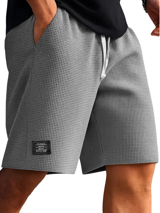 Men's Waffle-Weave Cropped Shorts | 10 Colours M-4XL
