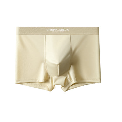 Men's Satin Nylon Boxer Briefs – Breathable Mid-Waist 5 Colours