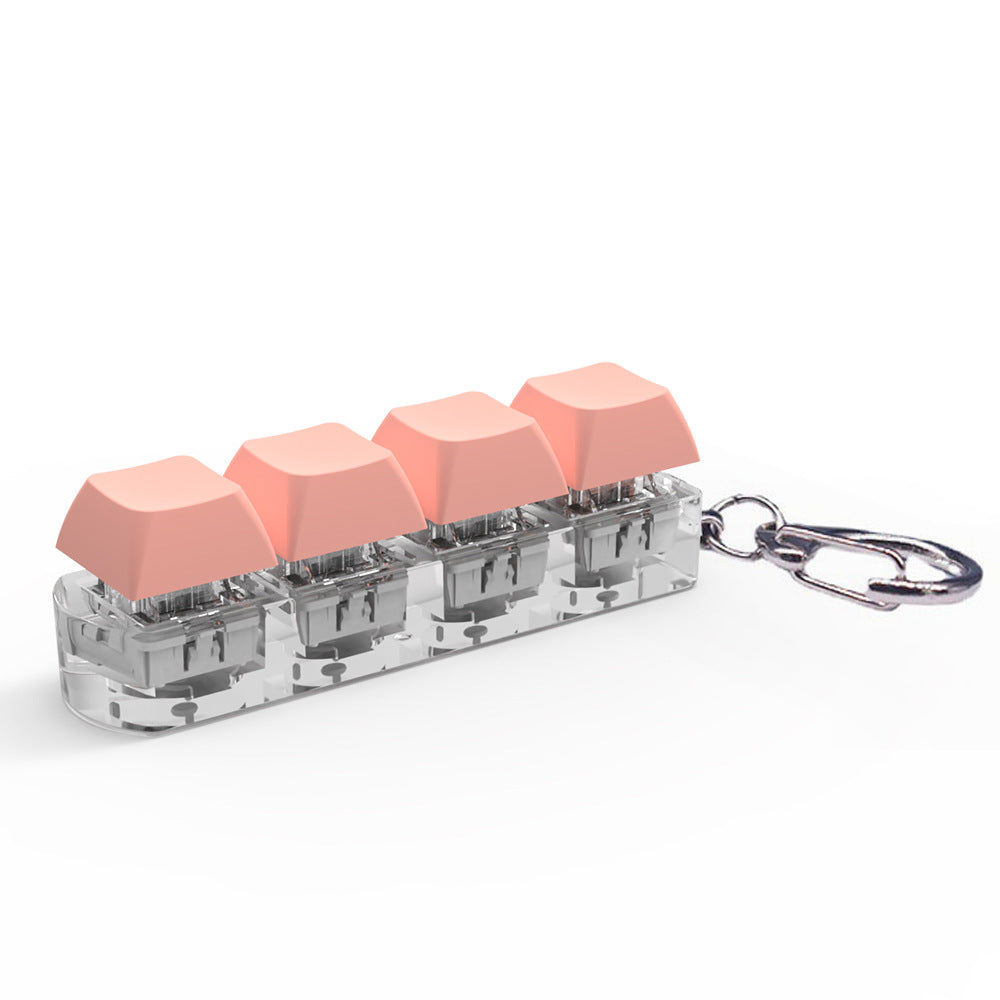 4-Key Mechanical Keyboard Switch Tester | Transparent Fidget Toy