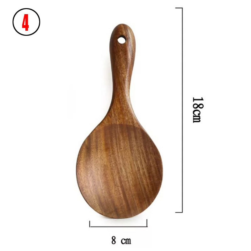 Natural Wood Kitchen Utensil Set