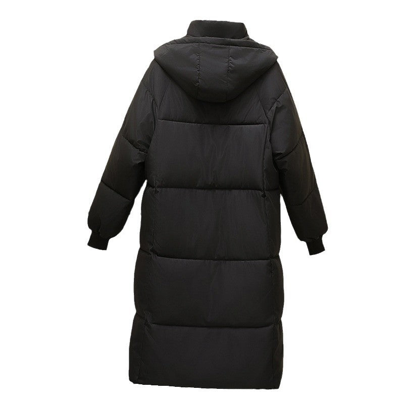 Women's Longline Ribbed Padded Coat - Loose Fit, M-3XL