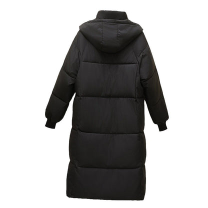 Women's Longline Ribbed Padded Coat - Loose Fit, M-3XL