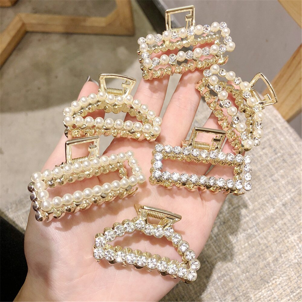 Luxury Pearl & Rhinestone Hair Grip – 4 Styles