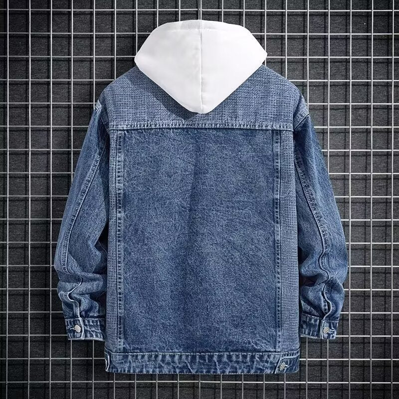 Men's Hooded Denim Jacket | Minimalist Workwear Coat – JParker Collections