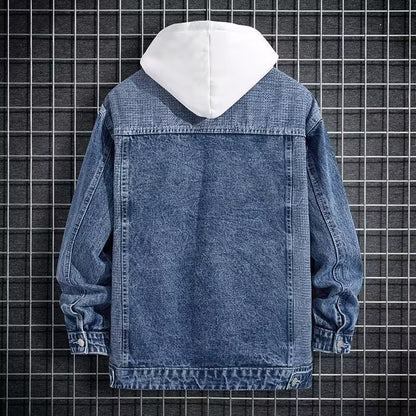 Men's Hooded Denim Jacket | Minimalist Workwear Coat – JParker Collections