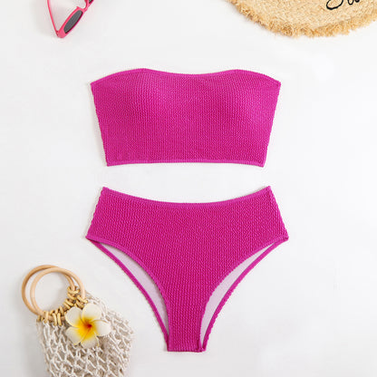 Women's High Waist Bikini Set – Two-Piece Swimwear | 4 Colours