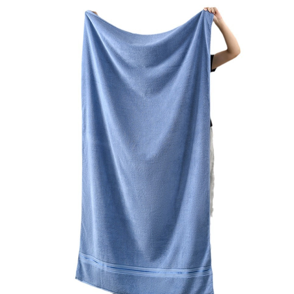 Pure Cotton Bath Towel 70×140cm | Single or Twin Pack | Blue, Yellow & Coffee