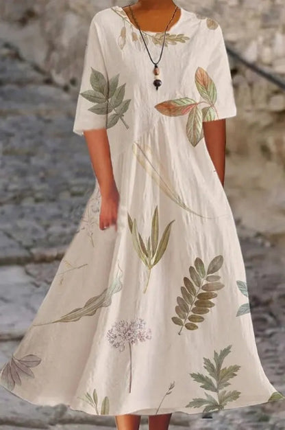 Women's Floral Print Long Sleeve Round Neck Dress | 14 Styles