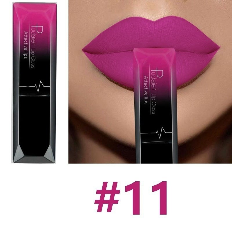 Matte Liquid Lip Gloss – Waterproof Long-Lasting 8ml, 21 Shades