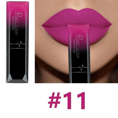 Matte Liquid Lip Gloss – Waterproof Long-Lasting 8ml, 21 Shades