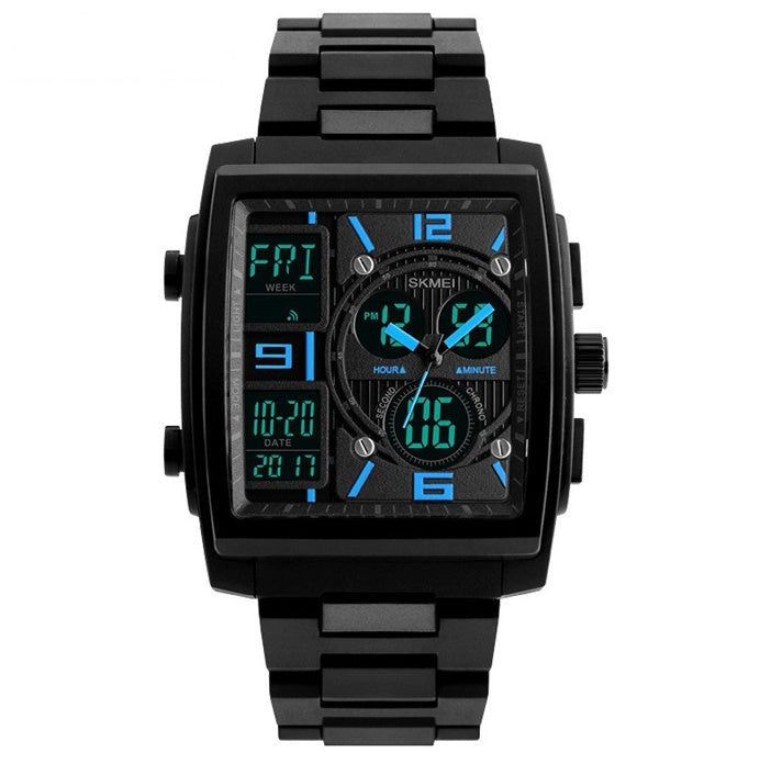 Men's LED Digital Sport Watch – 43mm, Luminous, Alarm & Date