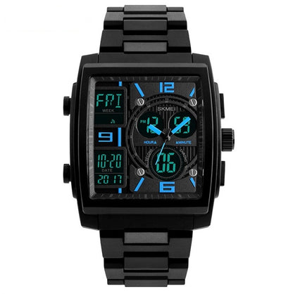 Men's LED Digital Sport Watch – 43mm, Luminous, Alarm & Date