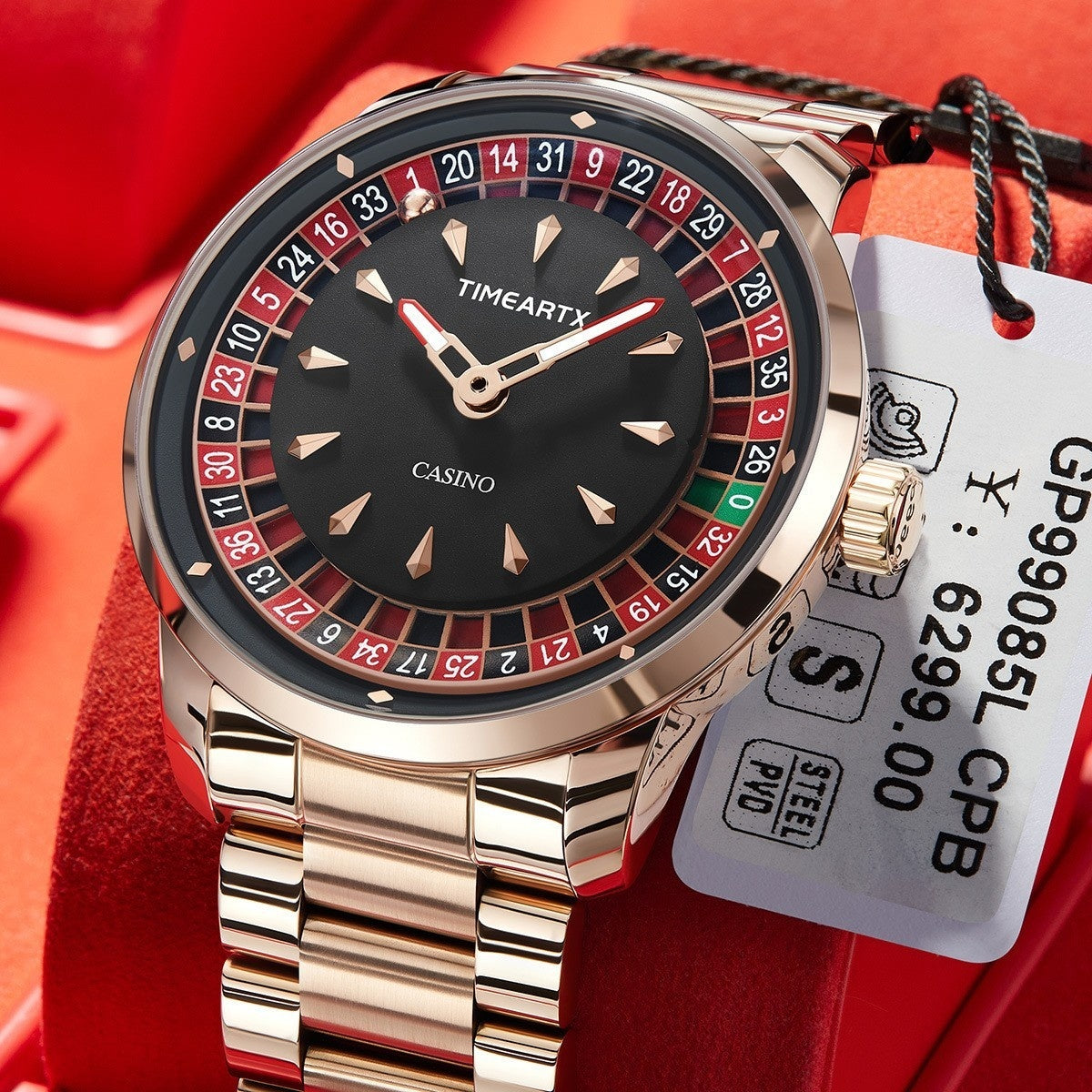 Men's Luminous Waterproof Quartz Watch – Rose Gold & Silver