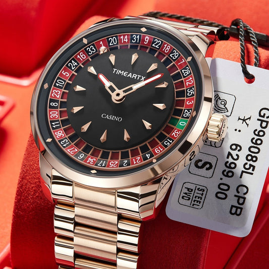 Men's Luminous Waterproof Quartz Watch – Rose Gold & Silver