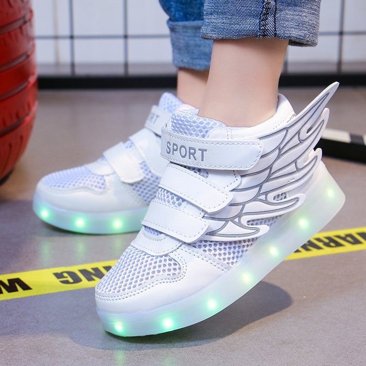 Light-Up Glitter Trainers – USB Rechargeable, EU 24–47