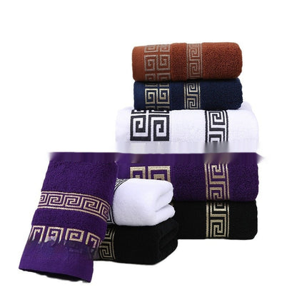 Pure Cotton Satin Border Bath & Beach Towel | Sets of 2, 3 or 4 | 5 Colours