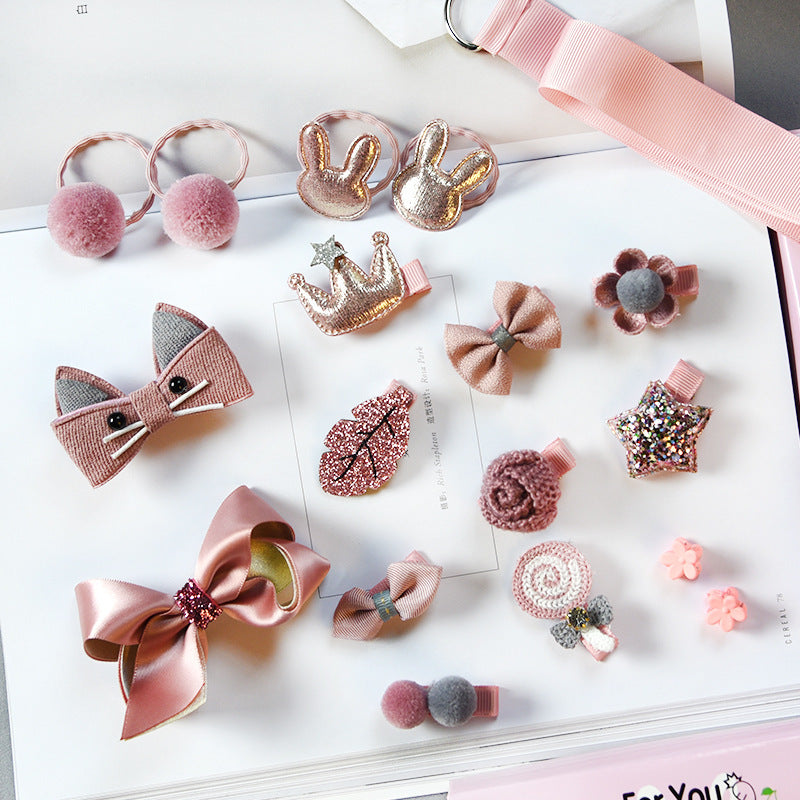 18-Piece Hair Accessories Set | 7 Colours | Women & Girls