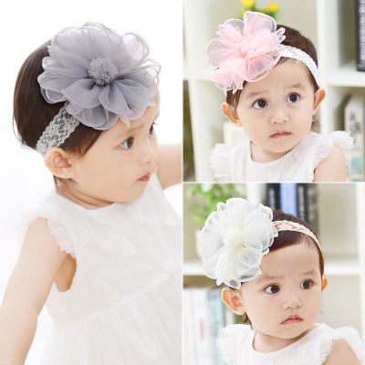 Plaid Fabric Headband for Babies & Girls | Beige, Grey & Pink