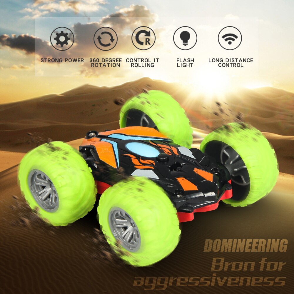 Double-Sided 3D Flip RC Stunt Car – 360° Off-Road Remote Control