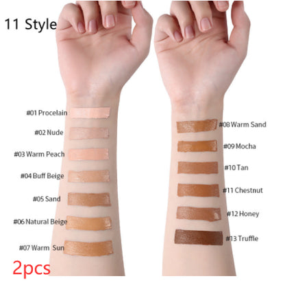 Oil-Control Liquid Foundation & Concealer – 13 Shades, Multi-Pack