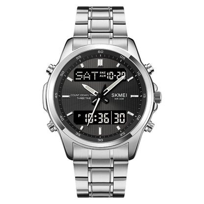 Men’s Dual Display Sport Watch – 53mm, Japanese Movement, Stopwatch & Alarm