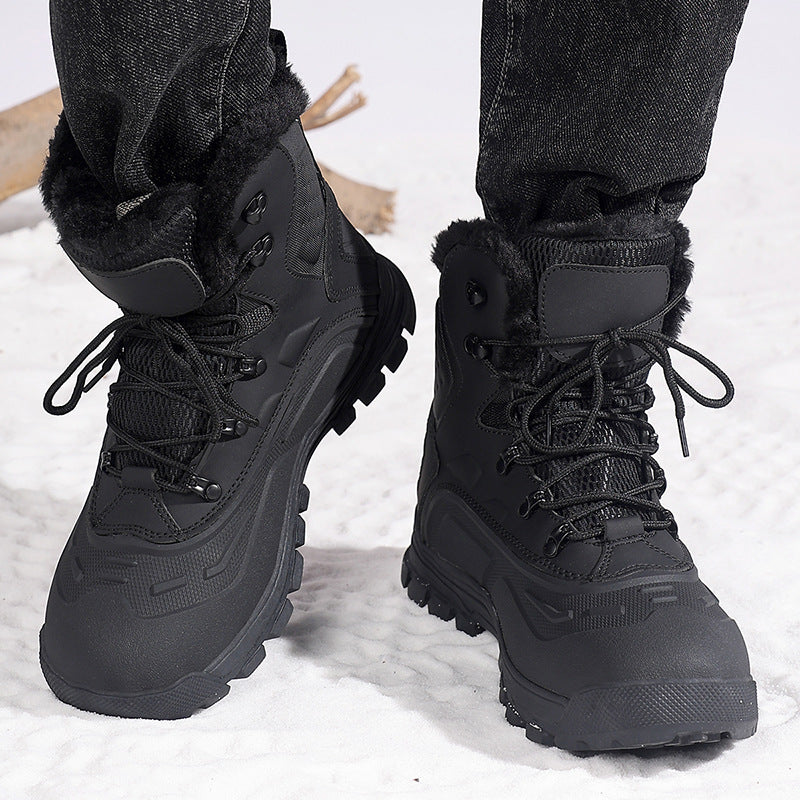Men's High-Top Fleece-Lined Lace-Up Boots – Warm Winter Boots | EU 39–48