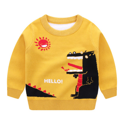 Boys' Double-Layer Cotton Sweatshirt | Warm Kids Top 90–140cm