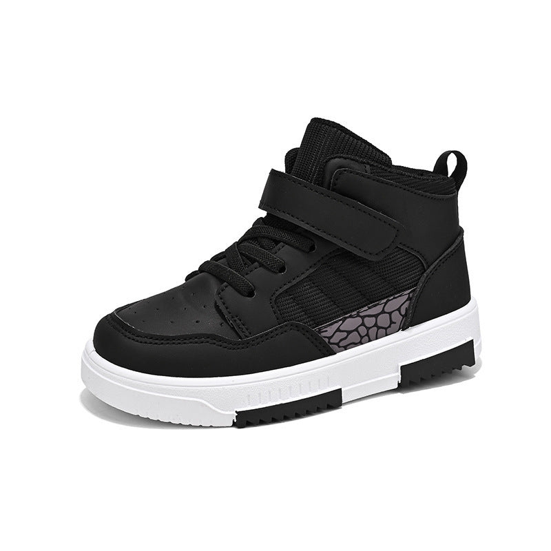 Children's High-Top Velcro Sneakers | Synthetic Leather | EU 28-38