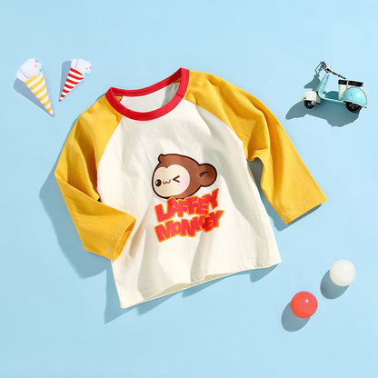 Kids Animal Print Long Sleeve Cotton T-Shirt – 13 Designs