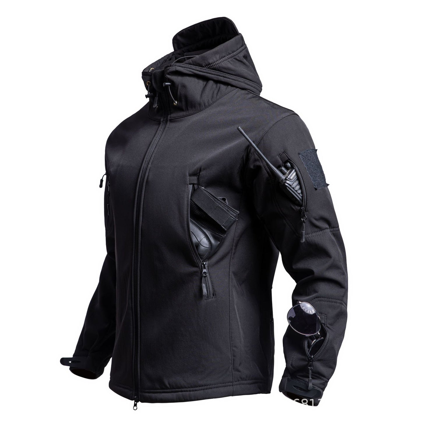 Men's Sharkskin Softshell Hooded Jacket | Waterproof Windproof Outdoor Coat