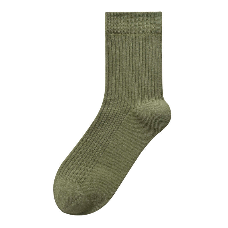 Men's 100% Cotton Mid-Calf Socks – Non-Slip Antibacterial Odour-Resistant 27 Colours