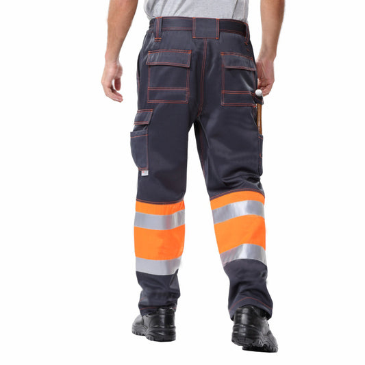 Men's Hi-Vis Reflective Safety Trousers | Fluorescent Workwear Pants
